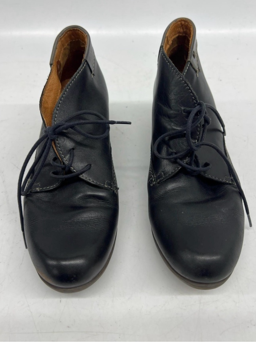 Pikolinos Black Leather Lace Up Ankle Booties EU 39 US‎ 8 Made in Spain